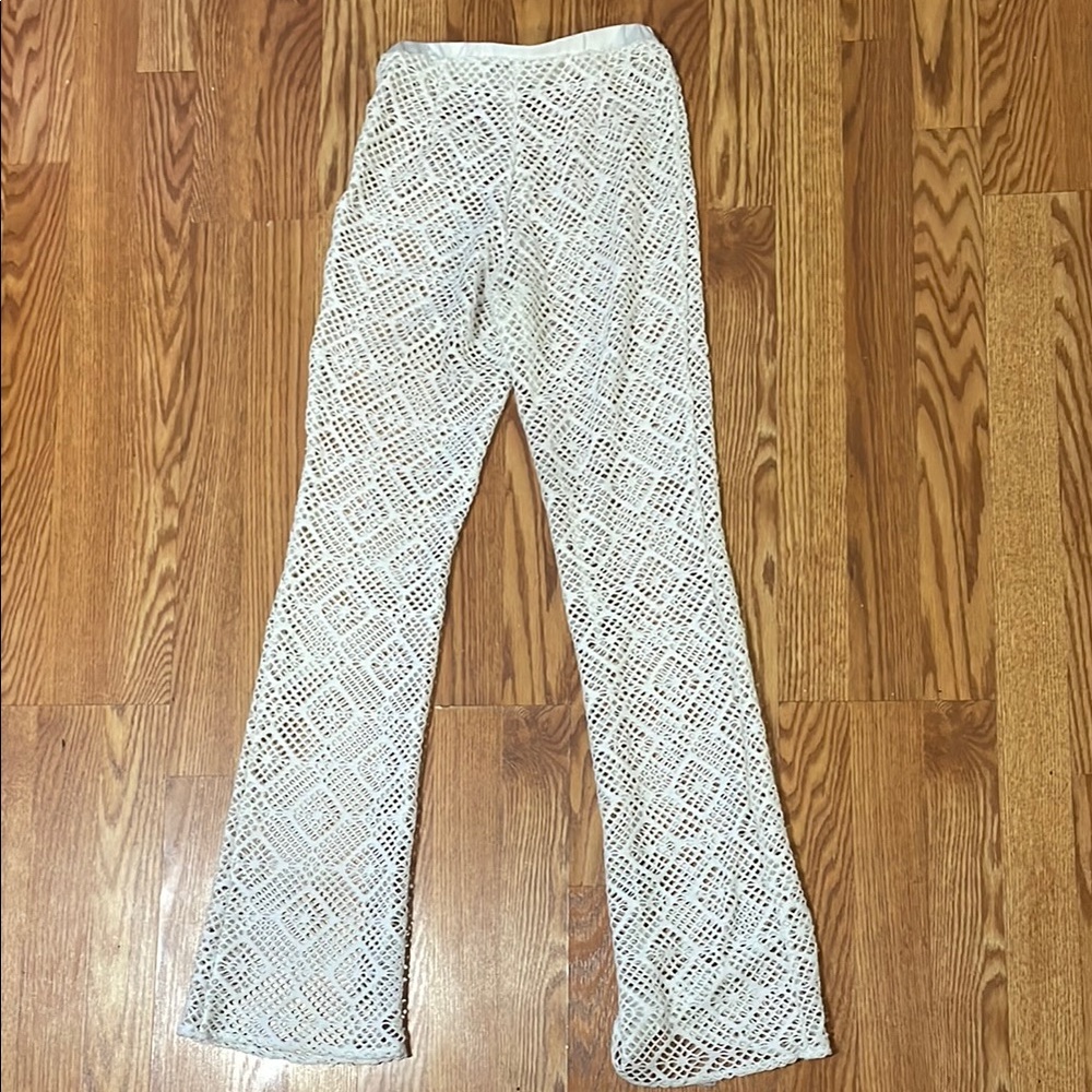 Elegant White Lace Pants